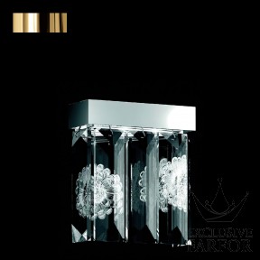 10435200+gold Lalique Serene "Dahlia" Бра, настенный светильник (5 Призмы - прямоугольный) "Позолоченный" 22x12x34см