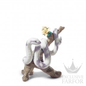 01006780 Lladro Animal Kingdom "Lladro Chinese Zodiac Collection"Статуэтка "Змея" 19 х 18см
