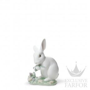 01008517 Lladro Animal Kingdom "Lladro Chinese Zodiac Collection"Статуэтка "Кролик" 15 x 10см
