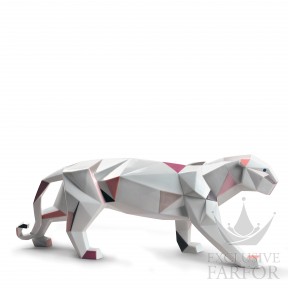 01009298 Lladro Animal Kingdom "Origami"Статуэтка "Пантера (белый)" 19 х 50см