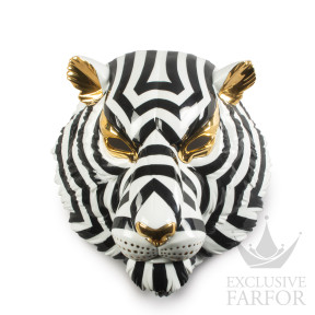 01009404 Lladro Animal Kingdom "Fierce Portraits"Статуэтка "Маска Тигр" 38 х 30см