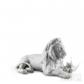 01009454 Lladro Animal KingdomСтатуэтка "Лев с детёнышем" 21 х 44см