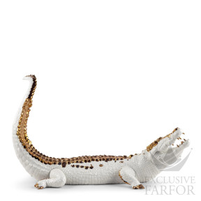 01009542 Lladro Animal Kingdom Статуэтка "Крокодил" 39 х 68см