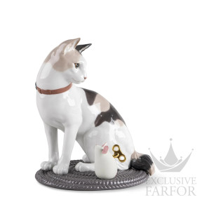 01009547 Lladro Animal Kingdom Статуэтка "Кошки - мышки" 33 х 22см