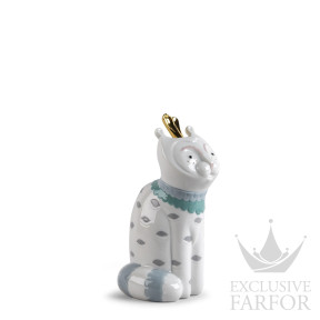 01009552 Lladro Animal Kingdom "Unusual friends" Статуэтка "Кошка" 19 х 9см