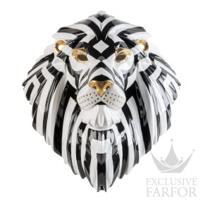 01009566 Lladro Animal Kingdom "Fierce Portraits" Статуэтка "Маска Лев" 60 х 38см