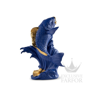 01009579 Lladro Animal Kingdom "Boldblue" (Лимитированная серия на 750 пред.) Статуэтка "Карп Кои" 31 х 21см