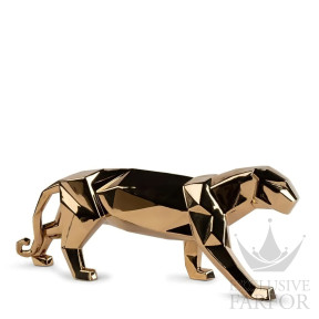 01009580 Lladro Animal Kingdom "Origami" Статуэтка "Пантера (золотой)" 19 х 50см