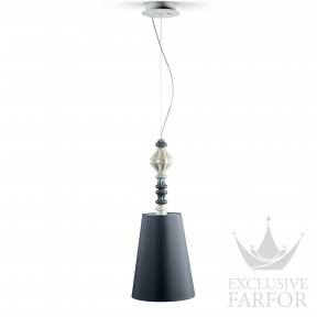 01023380 Lladro Belle de Nuit Подвесная лампа I (черный) 170 х 23см