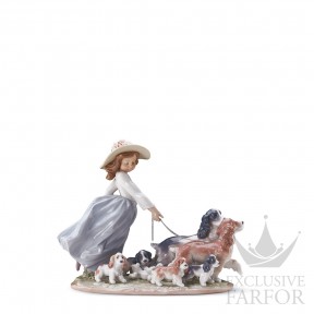 01006784 Lladro Childhood & Fairy Tales "With my pets"Статуэтка "Парад щенков" 24 x 31см