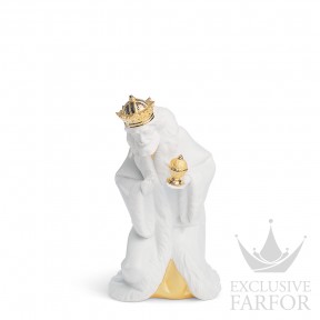 01007143 Lladro ChristmasСтатуэтка "Король Мельхиор (Re-Deco)" 23 x 16см