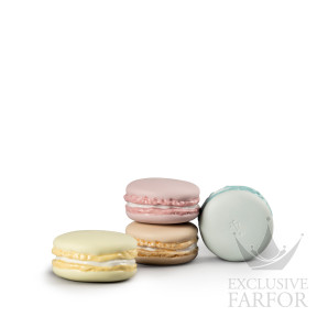 01009407 Lladro Designer Collection "The Guest"Статуэтка "Макаронс (кремовый / розовый / синий / желтый)" 2 х 5см