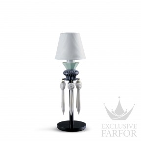 01023224 Lladro Belle de Nuit Лампа настольная (черный / белый) 28 х 9см
