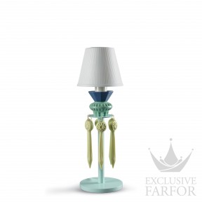 01023244 Lladro Belle de Nuit Лампа настольная (синий / зеленый / белый / светло-желтый) 28 х 9см