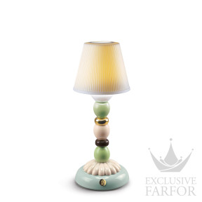 01024469 Lladro Firefly Лампа настольная "Пальма (зеленый / бежевый / золотой / коричневый)" 30 x 12см