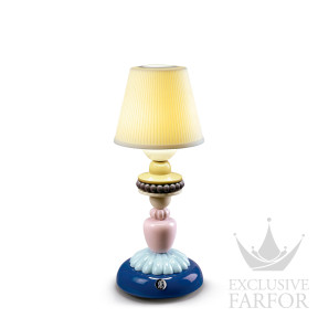 01024471 Lladro Firefly Лампа настольная "Подсолнух (синий / голубой / розовый / желтый)" 30 x 12см
