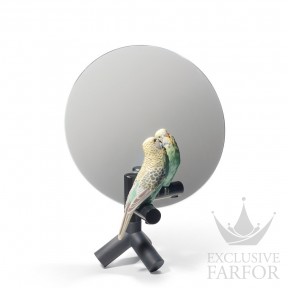 01007849 Lladro The Parrot Party Зеркало настольное "Попугай" 37 x 27см