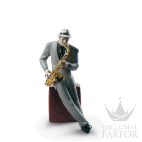 01009330 Lladro On Stage "Jazz"Статуэтка "Саксофонист" 29 х 23см