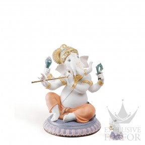 01007182 Lladro Spirituality "Hinduism" (Лимитированная серия на 3000 пред.)Статуэтка "Ганеша с бансури" 23 x 19см