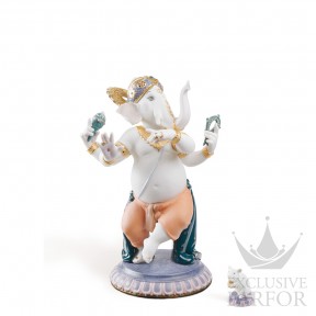 01007183 Lladro Spirituality "Hinduism" (Лимитированная серия на 3000 пред.)Статуэтка "Танцующий Ганеша" 27 x 18см