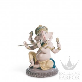 01008303 Lladro Spirituality "Hinduism"Статуэтка "Ганеша с бансури II" 23 x 19см