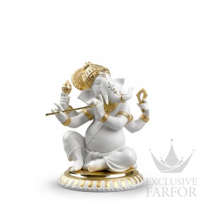 01009277 Lladro Spirituality "The Spirit of India"Статуэтка "Ганеша с бансури (Re-Deco)" 23 х 19см