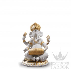 01009278 Lladro Spirituality "The Spirit of India"Статуэтка "Ганеша с барабаном (Re-Deco)" 23 х 18см