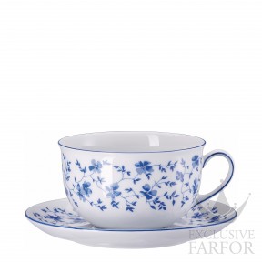 41382-607671-14850 Rosenthal Form 1382 Blaublüten Чашка Café au lait с блюдцем 0,3л