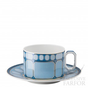 10570-426351-14640 Rosenthal Signum by Swarovski "Azure" Чашка чайная с блюдцем 0,26л