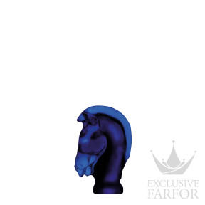 Шахматная фигура "Конь - сатинированный синий" 9,5см