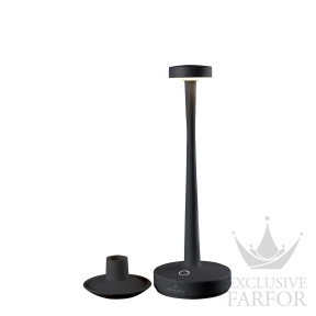 Настольный подсвечник с перезаряжаемой светодиодной лампой "Черный" 30х9,5см