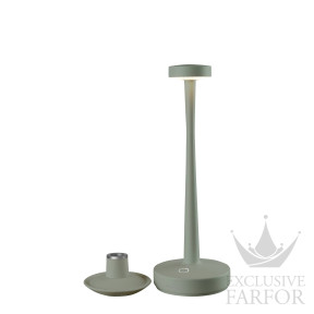 Настольный подсвечник с перезаряжаемой светодиодной лампой "Оливковый" 30х9,5см