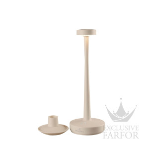 Настольный подсвечник с перезаряжаемой светодиодной лампой "Бежевый" 30х9,5см