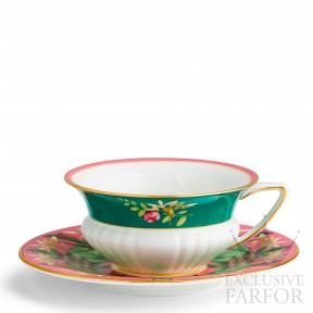 1057266 Wedgwood Wonderlust "Pink Lotus" Чашка чайная с блюдцем 140мл