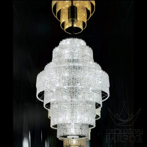 2812338 Baccarat Tuile De Cristal "Futur Deco Frozen" Люстра 265 x 105см