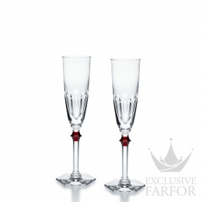 2807194 Baccarat Harcourt "Eve" Флюте для шампанского "Красный", 2шт. 170мл