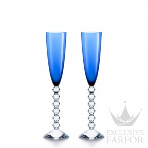 2811804 Baccarat Vega Флюте для шампанского "Синий", 2шт. 180мл