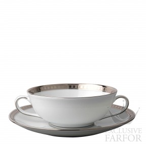 0448-77 Bernardaud Athena Platine Чаша суповая с блюдцем 150мл