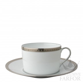 0448-83 Bernardaud Athena Platine Чашка для завтрака с блюдцем 250мл