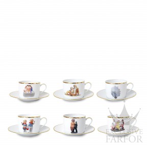 0940-7634 Bernardaud Banality Series - Jeff Koons (Лимитированная серия на 4500 пред.) Чашка чайная с блюдцем 150мл, 6шт.