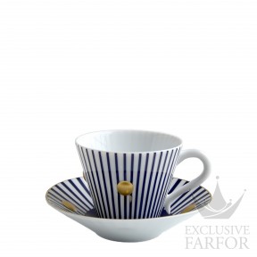 1775-22461 Bernardaud Delphos & Knossos "Bleu Nuit" Чашка кофейная с блюдцем 130мл