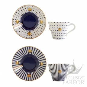 1777-22466 Bernardaud Delphos & Knossos "Bleu Nuit" Чашка кофейная с блюдцем 130мл, 2шт.