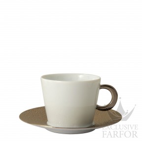 0738-20454 Bernardaud Ecume Platine Чашка чайная с блюдцем 170мл