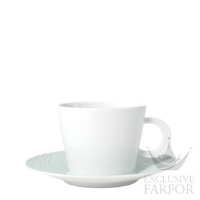 2634-20454 Bernardaud Ecume Vert Чашка чайная с блюдцем 130мл