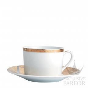 0446-91 Bernardaud Feuille D'Or Чашка чайная с блюдцем 150мл