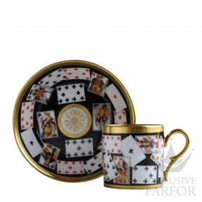 L597-4519 Bernardaud Historic Cups "Jeux De Cartes" Чашка с блюдцем