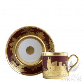 L657-4519 Bernardaud Historic Cups "Paysage A L'Or" Чашка с блюдцем