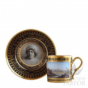 L682-4519 Bernardaud Historic Cups "Vue De Philae" Чашка с блюдцем