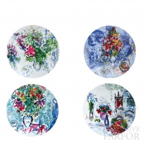 1828-17-4 Bernardaud Les Bouquets de Fleurs - Marc Chagall Тарелка закусочная 21см, 4шт.