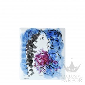 1828-8230 Bernardaud Les Bouquets de Fleurs - Marc Chagall Чаша прямоугольная 22х19,5см